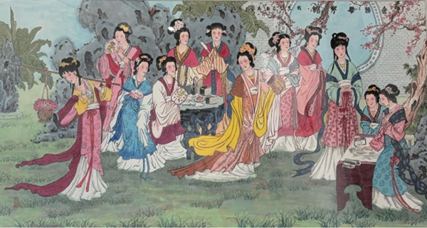 王余根博士经典人物画《金陵群芳谱》